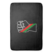 Schwarzer Stolz Rot-Grün-Pfanne afrikanische Flagg Badematte (Vorderseite Vertikal)