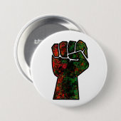 Schwarzer Stolz Rot-Grün-Pfanne afrikanische Flagg Button (Vorne & Hinten)