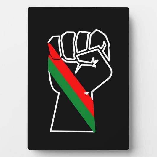 Schwarzer Stolz Rot-Grün-Pfanne afrikanische Flagg Fotoplatte (Vorderseite)