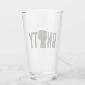 Schwarzer Stolz Rot-Grün-Pfanne afrikanische Flagg Glas (Rückseite)