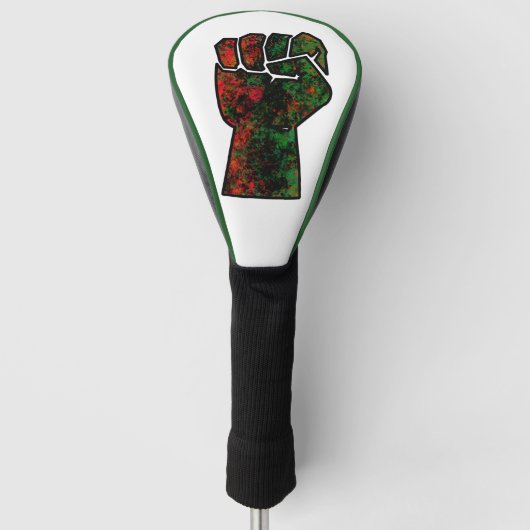 Schwarzer Stolz Rot-Grün-Pfanne afrikanische Flagg Golf Headcover (Vorderseite)