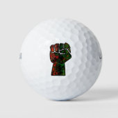 Schwarzer Stolz Rot-Grün-Pfanne afrikanische Flagg Golfball (Vorderseite)