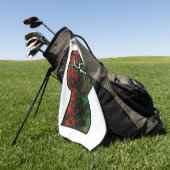 Schwarzer Stolz Rot-Grün-Pfanne afrikanische Flagg Golfhandtuch (Gras)