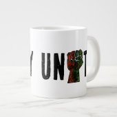 Schwarzer Stolz Rot-Grün-Pfanne afrikanische Flagg Jumbo-Tasse (Vorderseite Rechts)