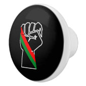 Schwarzer Stolz Rot-Grün-Pfanne afrikanische Flagg Keramikknauf (Rechts)