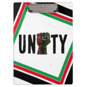 Schwarzer Stolz Rot-Grün-Pfanne afrikanische Flagg Klemmbrett (Vorderseite)