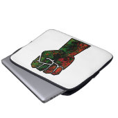 Schwarzer Stolz Rot-Grün-Pfanne afrikanische Flagg Laptopschutzhülle (Vorne Knopf)