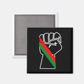 Schwarzer Stolz Rot-Grün-Pfanne afrikanische Flagg Magnet (Vorderseite/Rückseite)