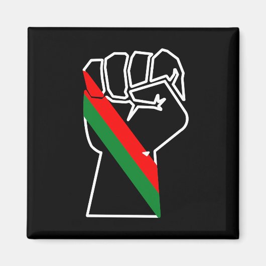 Schwarzer Stolz Rot-Grün-Pfanne afrikanische Flagg Magnet (Vorne)