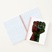 Schwarzer Stolz Rot-Grün-Pfanne afrikanische Flagg Notizblock (Innenseite)