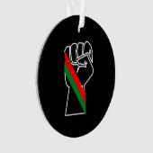 Schwarzer Stolz Rot-Grün-Pfanne afrikanische Flagg Ornament (Vorderseite)