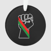 Schwarzer Stolz Rot-Grün-Pfanne afrikanische Flagg Ornament (Vorderseite)