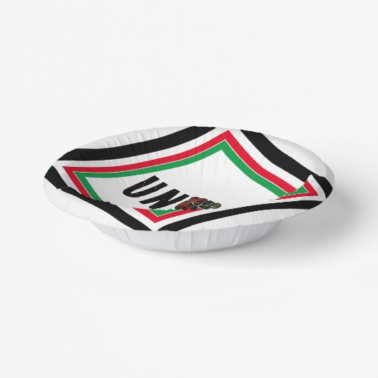 Schwarzer Stolz Rot-Grün-Pfanne afrikanische Flagg Pappteller (Gewinkelt)