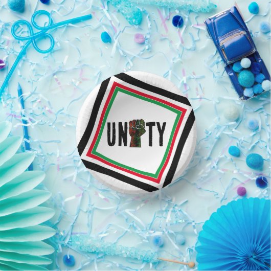 Schwarzer Stolz Rot-Grün-Pfanne afrikanische Flagg Pappteller (Party)