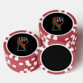 Schwarzer Stolz Rot-Grün-Pfanne afrikanische Flagg Pokerchips (Stapel)