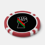 Schwarzer Stolz Rot-Grün-Pfanne afrikanische Flagg Pokerchips (Einzeln)