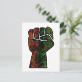 Schwarzer Stolz Rot-Grün-Pfanne afrikanische Flagg Postkarte (Stehend Vorderseite)