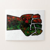 Schwarzer Stolz Rot-Grün-Pfanne afrikanische Flagg Puzzle (Horizontal)