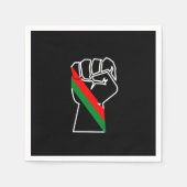Schwarzer Stolz Rot-Grün-Pfanne afrikanische Flagg Serviette (Vorderseite)