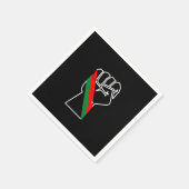 Schwarzer Stolz Rot-Grün-Pfanne afrikanische Flagg Serviette (Ecke)