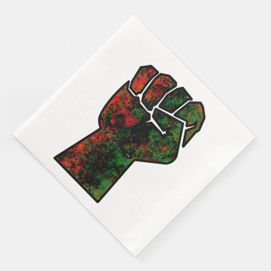 Schwarzer Stolz Rot-Grün-Pfanne afrikanische Flagg Serviette (Ecke)