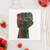 Schwarzer Stolz Rot-Grün-Pfanne afrikanische Flagg Serviette (Beispiel)