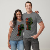 Schwarzer Stolz Rot-Grün-Pfanne afrikanische Flagg T-Shirt (Unisex)