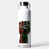 Schwarzer Stolz Rot-Grün-Pfanne afrikanische Flagg Trinkflasche (Vorderseite)