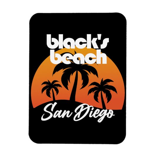 Schwarzer Strand, San Diego Magnet (Vertikal)