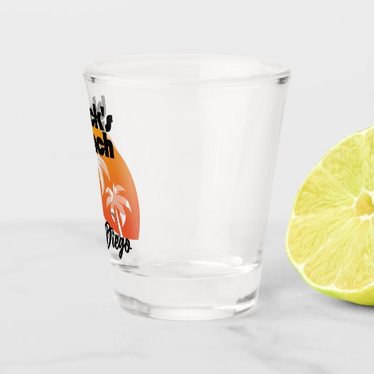 Schwarzer Strand, San Diego Schnapsglas (Rechts)