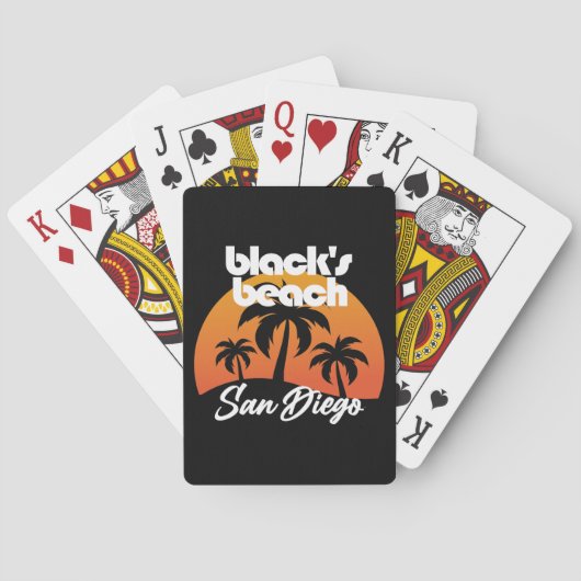 Schwarzer Strand, San Diego Spielkarten (Rückseite)