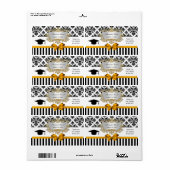 Schwarzer Streifen Damask Goldenrod Wassersiegel G (Vorne)