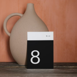 Schwarzer Streifen Einfach Schlicht Modernes Premi Tischnummer