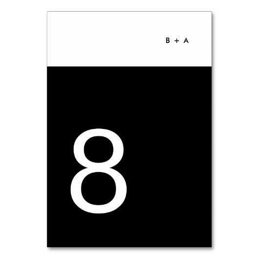 Schwarzer Streifen Einfach Schlicht Modernes Premi Tischnummer (Rückseite)