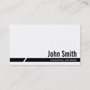 Schwarzer Streifen-Finanzberater-Visitenkarte Visitenkarte