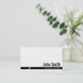 Schwarzer Streifen-Finanzberater-Visitenkarte Visitenkarte (Stehend Vorderseite)