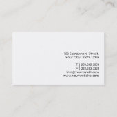 Schwarzer Streifen-Finanzberater-Visitenkarte Visitenkarte (Rückseite)