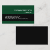 Schwarzer Streifen Forest Green Standard Business  Visitenkarte (Vorne/Hinten)