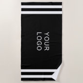 Schwarzer Streifen für moderne Berufliche Geschäft Strandtuch (Vorderseite)