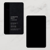 Schwarzer Streifen Minimalistisch Modernes, schlic Visitenkarte (Vorne/Hinten)