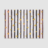 Schwarzer Streifen mit goldenen Herzen gestrichen Seidenpapier (Vorderseite)