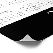 Schwarzer Streifen | Moderner Minimal 2018 Foto-Ka Poster (Ecke)