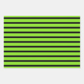 Schwarzer Streifen Polka-Dot Halloween Geschenkpapier Set (Vorderseite 3)