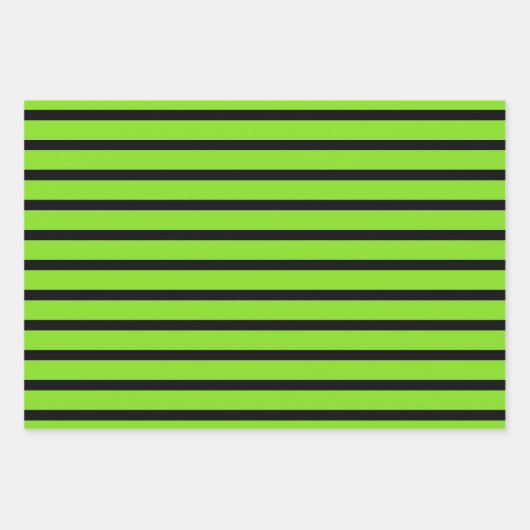 Schwarzer Streifen Polka-Dot Halloween Geschenkpapier Set (Vorderseite 3)