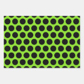 Schwarzer Streifen Polka-Dot Halloween Geschenkpapier Set (Vorderseite 2)