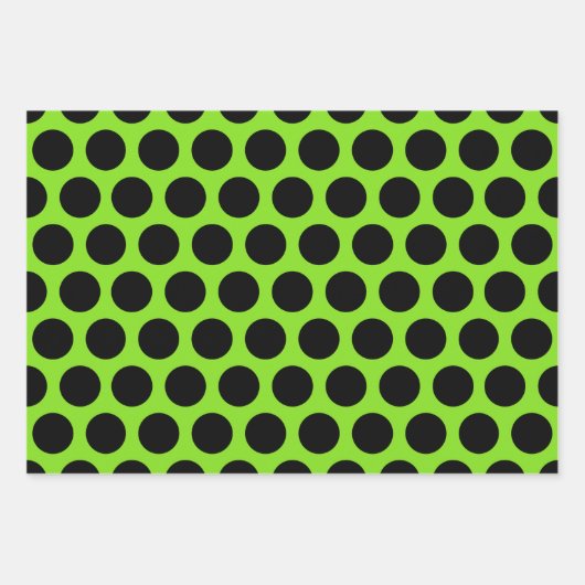 Schwarzer Streifen Polka-Dot Halloween Geschenkpapier Set (Vorderseite 2)