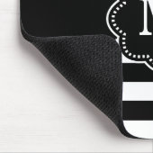 Schwarzer Streifen punktiert Mousepad (Ecke)