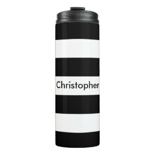 Schwarzer Streifen Thermosbecher