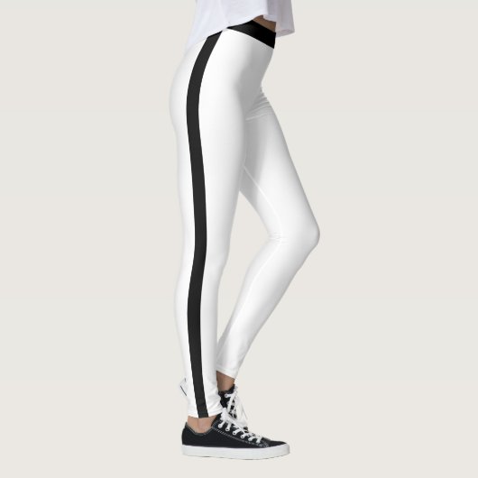 Schwarzer Streifen Weiße Leggings oder Farben ausw (Rechts)