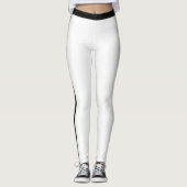 Schwarzer Streifen Weiße Leggings oder Farben ausw (Vorderseite)